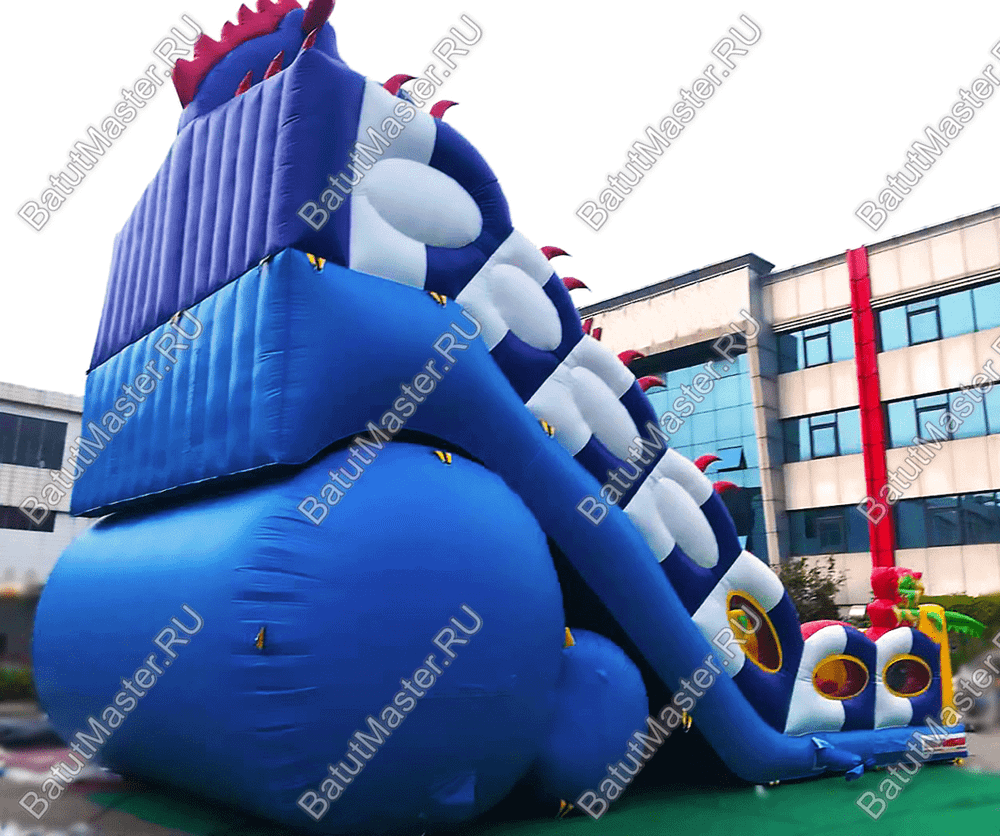 Коммерческий надувной батут-горка «Дракон 2», 11,5*6*9 м