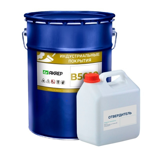 AKREP B5010 (АКРЭП-Б5010) Эпоксидная краска для бетонного пола 20+5.4кг СЕРЫЙ