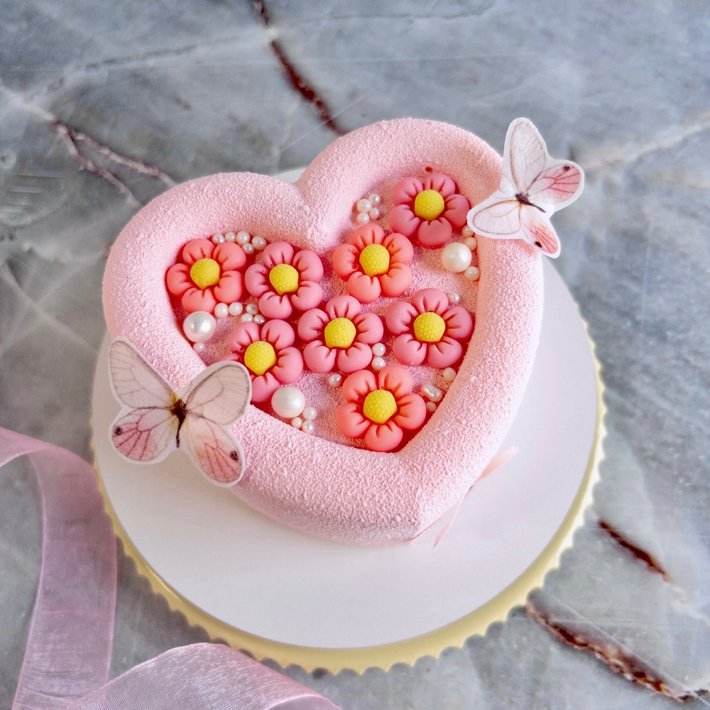 Муссовый торт Манго-маракуйя (Сердце)