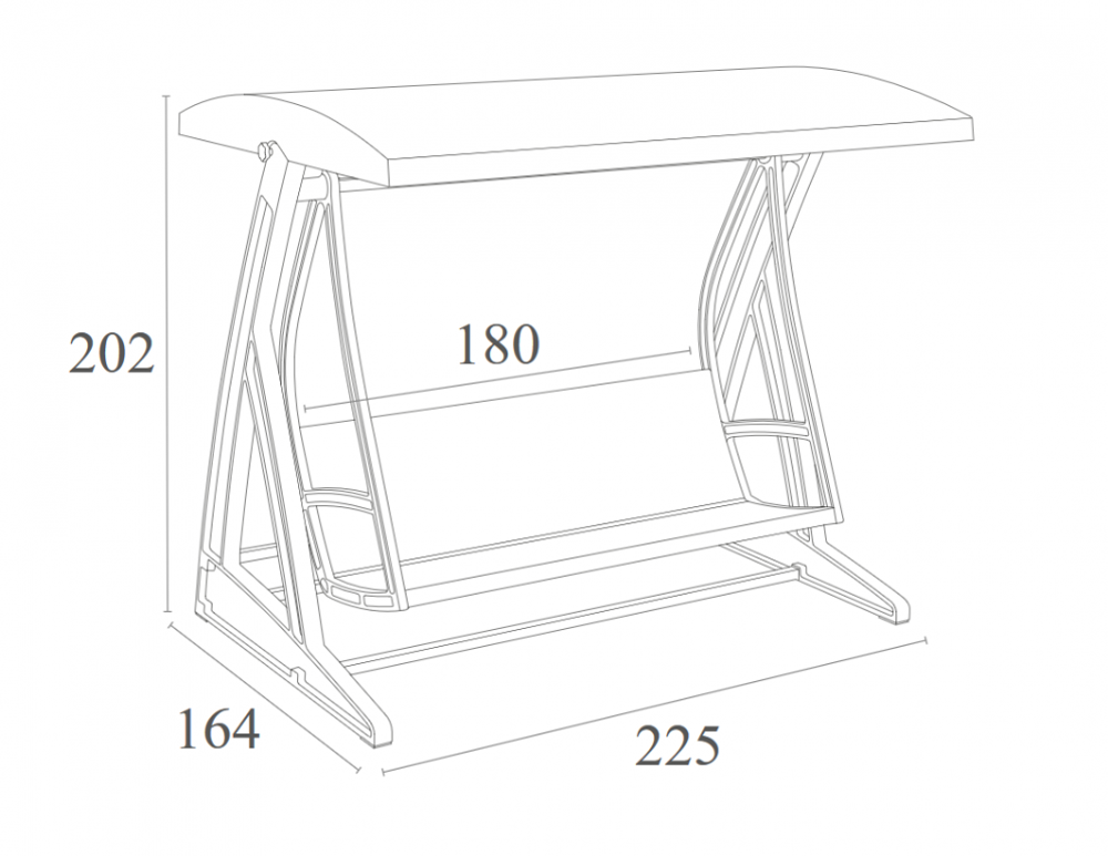 Качели пластиковые плетеные с подушкой Siesta Contract Hawaii, коричневый