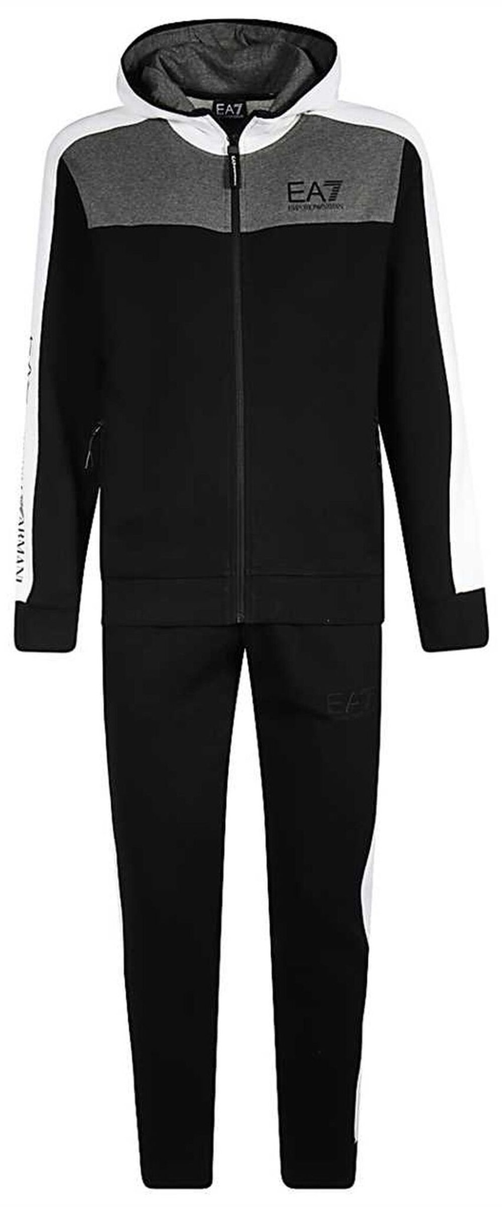 Для мужчин Костюм теннисный EA7 Man Woven Tracksuit - black