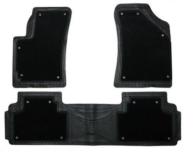 Ковры резиновые TS2216P Black (3шт) (0205) KING
