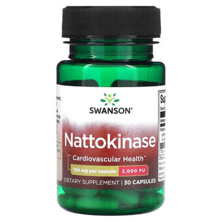 Для пищеварительной системы Swanson, Наттокиназа, 100 мг, 30 капсул