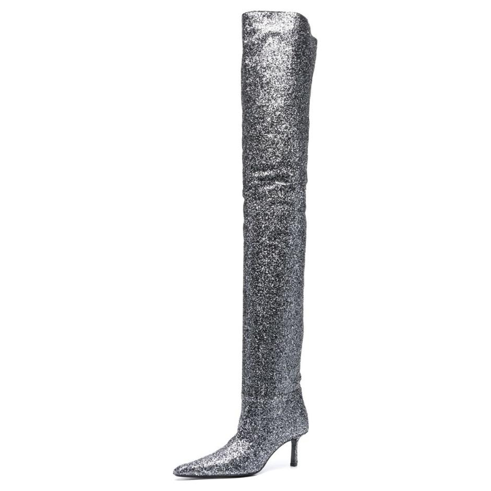 Alexander Wang Glitter Thigh-high Boots Women"s