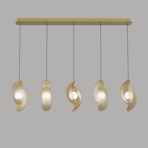 Подвесной светильник MD24030035-5B brass/amber