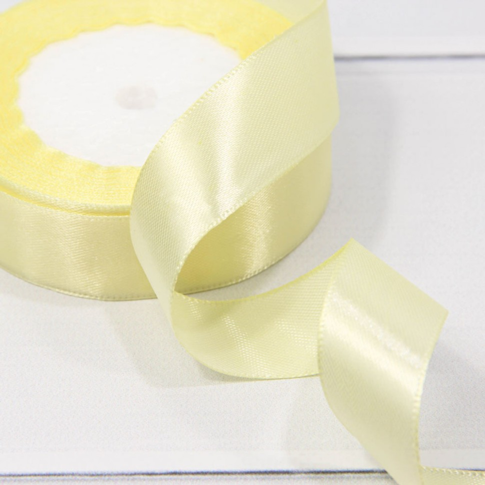 Лента Атласная 2,5см х 28м Сатин (Желтый)