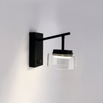 740627 Бра FICO II 1х12W GX53 ЧЕРНЫЙ/ПРОЗРАЧНЫЙ