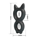 Черное двойное эрекционное кольцо Toran