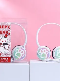 Наушники накладные «Happy year», с микрофоном