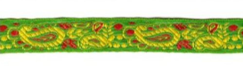 Тесьма жаккард, 9008, ш. 1,8 см, зелёный