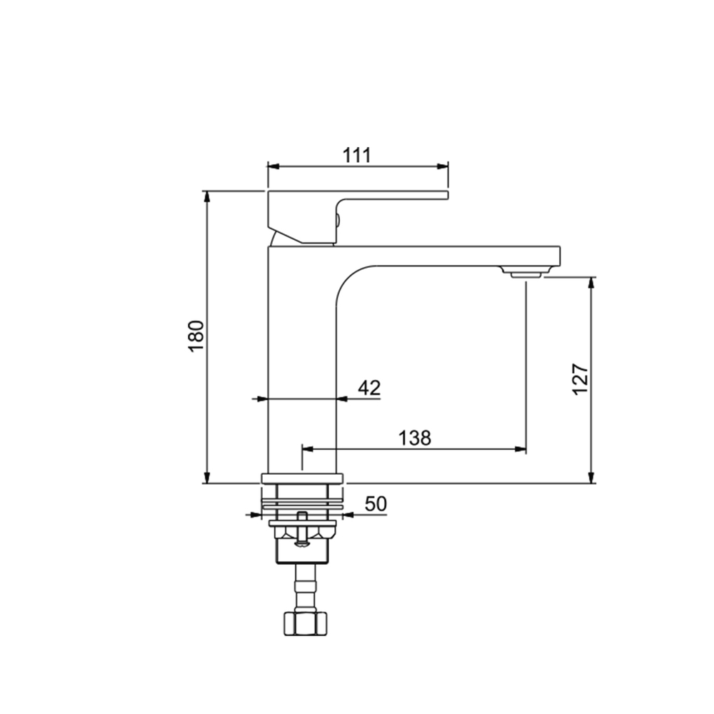 Смеситель для раковины 35к G1083 GAPPO литой,п/гайку, ХРОМ