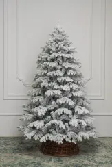 Искусственная елка Аляска заснеженная 150 см., литая хвоя+пвх, ЕлкиТорг (146150)