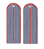 Погоны серо-голубые с красным кантом 1 красный просвет Полиция (ОВД) на рубашку