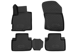 Коврики Optimum, 3D в салон MITSUBISHI Outlander, 2012-2015, 2015- , 2 WD, 4 шт. (повышенная износостойкость, полиуретан, чёрные) Format.FORMAT.3D.35.28.210