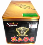 Батарея салютов Хаос (TKB076) от Тк Сервис, 76 выстрелов, 20–30 мм