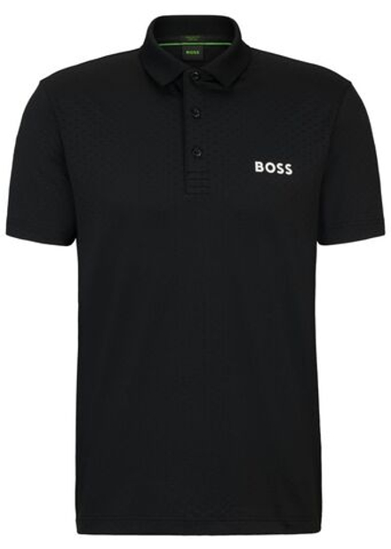Теннисное поло BOSS Paddytech Degrad_-Jacquard - black