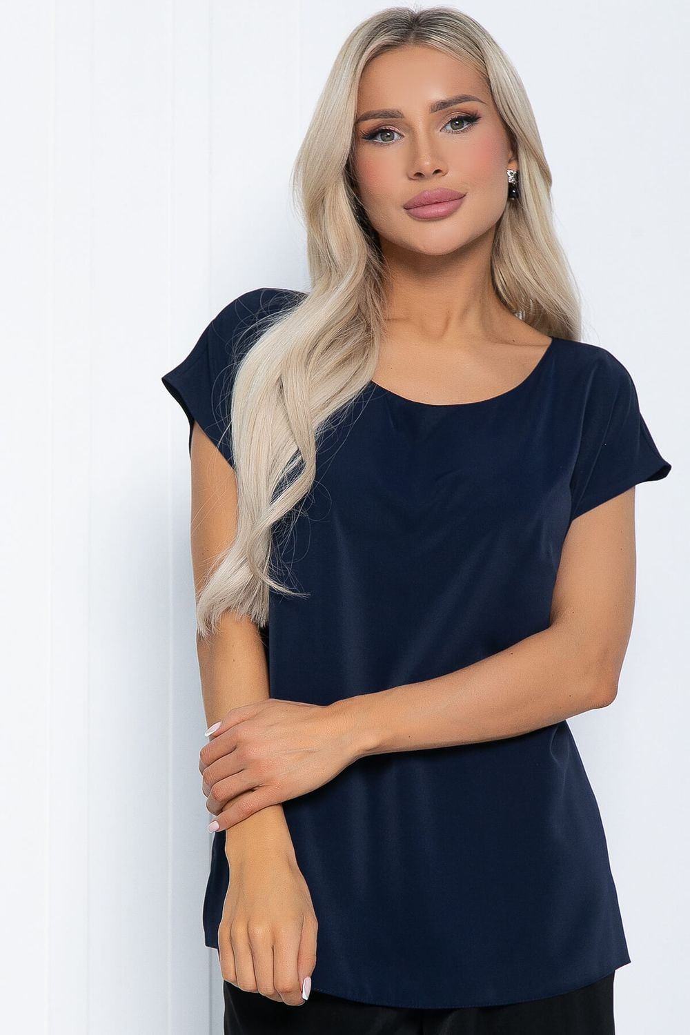 Блуза Юла (темно-синяя) Б12442-8 LT Collection