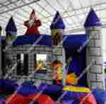 Коммерческий надувной батут "Замок Мерлина", размер 4*4*4 м