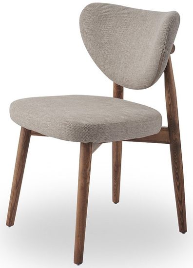 Cтул Comfy 3 бежевая ткань, ножки орех