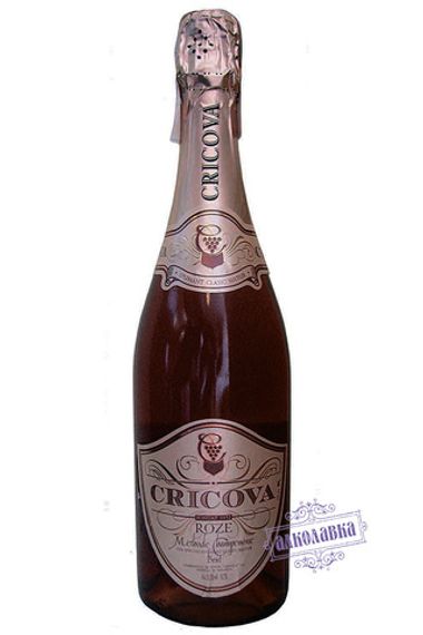Крикова. Вино игристое Розовое Брют выдержанное. 0,75 Л