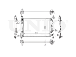 Радиатор охлаждения двигателя UNIO RAD-10133