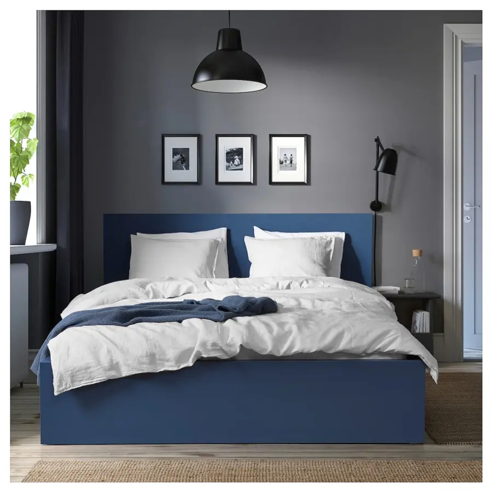 Каркас кровати - IKEA MALM/МАЛЬМ ИКЕА, 176x200 см, синий