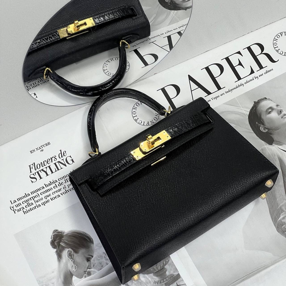 Сумка Hermes из кожи крокодила 20 см