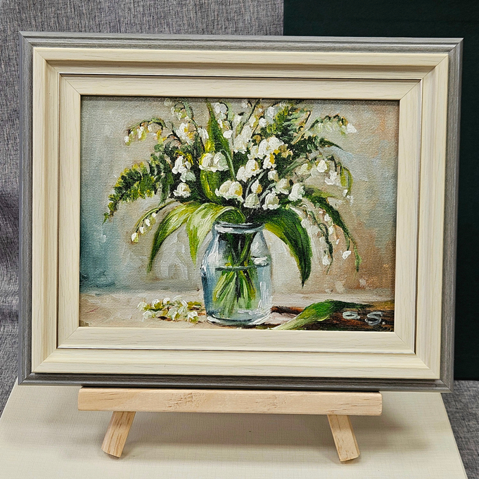 Картина "Ландыши" 15х20