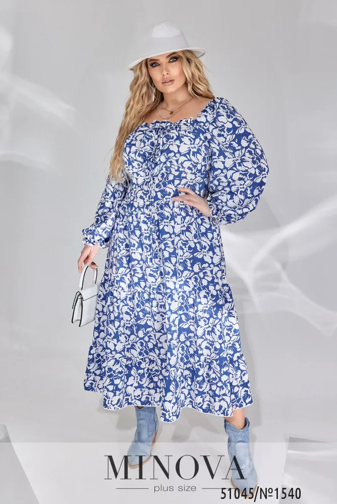 Платье 1540-синий Minova