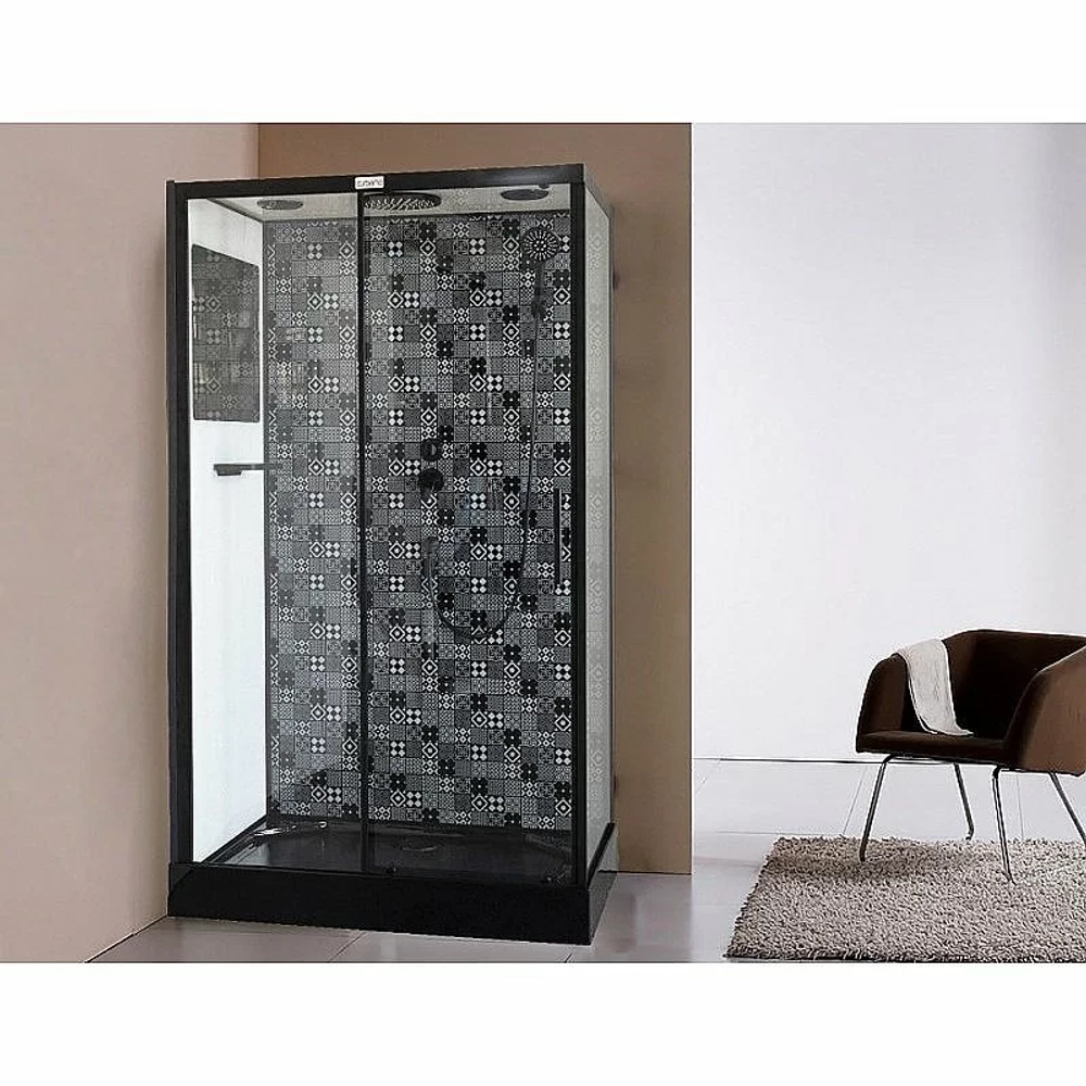 Душевая кабина Esbano Elegancia ESB-1280CKR 120x80 стекло прозрачное/профиль черный