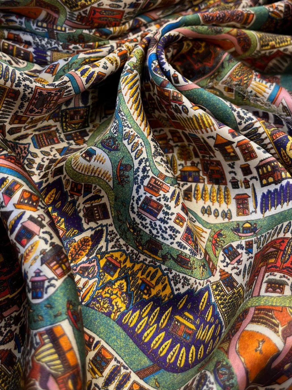 Шелк Liberty разноцветный с картой "Pattern Map"