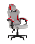 Кресло спортивное TopChairs Phantom ткань серо-красный
