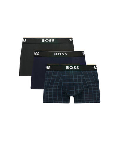 трусики-боксеры 3 шт. trunk 3p power desig BOSS BLACK - темно-синий(50483639)