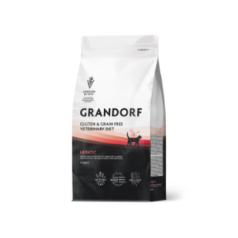 Сухой корм GRANDORF VETERINARY DIET Cat HEPATIC, Полнорационный диетический корм для кошек, для поддержания функции печени при ХПН индейка 2кг