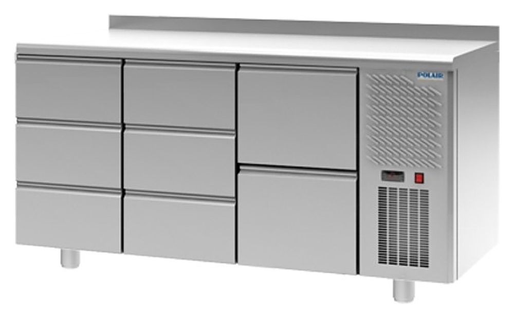 Стол холодильный POLAIR TM3-332-G с бортом