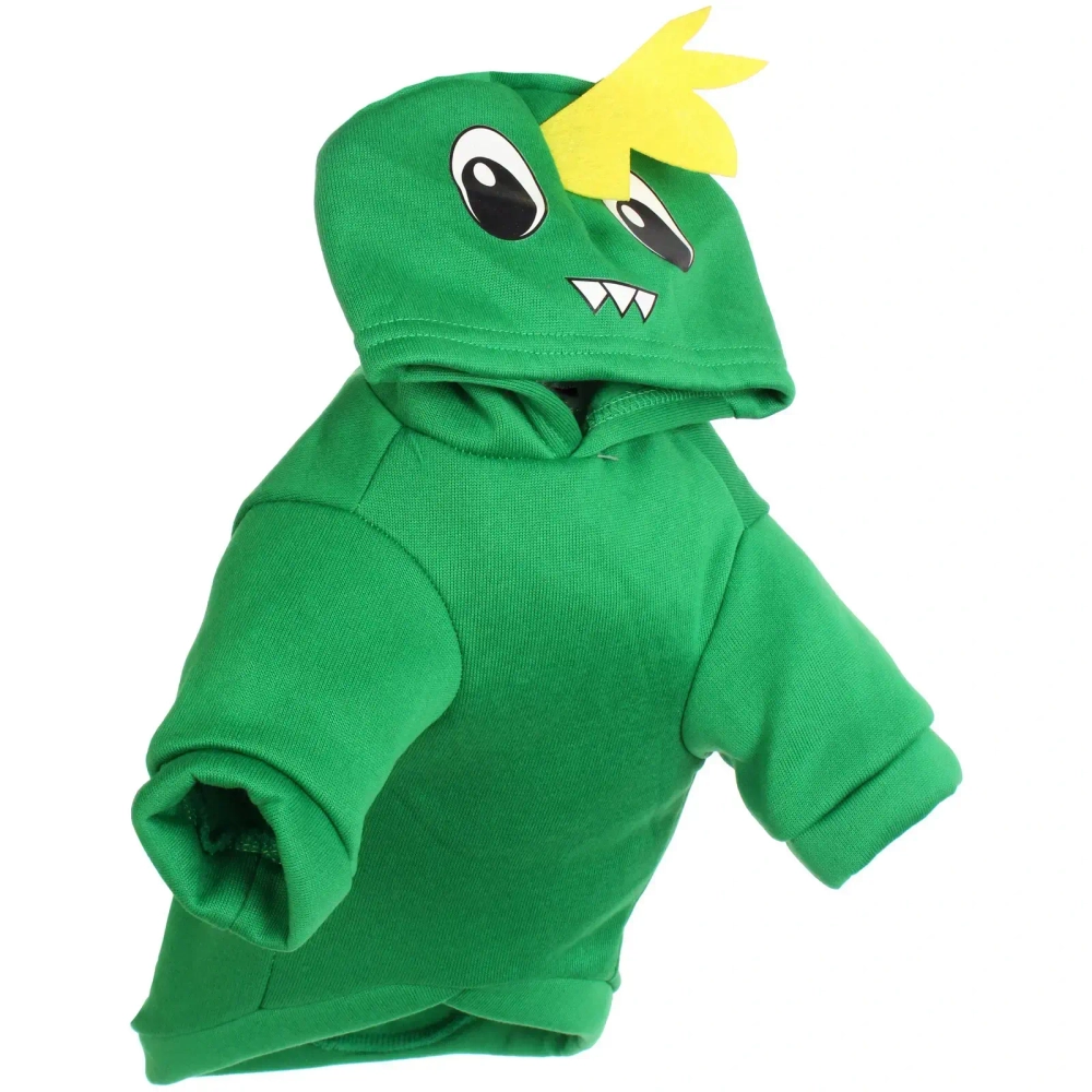 Кофта - толстовка с капюшоном для собак мелких пород «МОДНЫЙ БРО», динозаврик, размер L (50*35*26см) Ultramarine