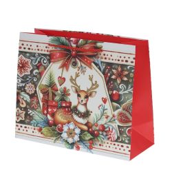 GAEM Пакет подарочный (бумага 210г/м2, блок 12шт), L18 W10 H23 см, 4в.