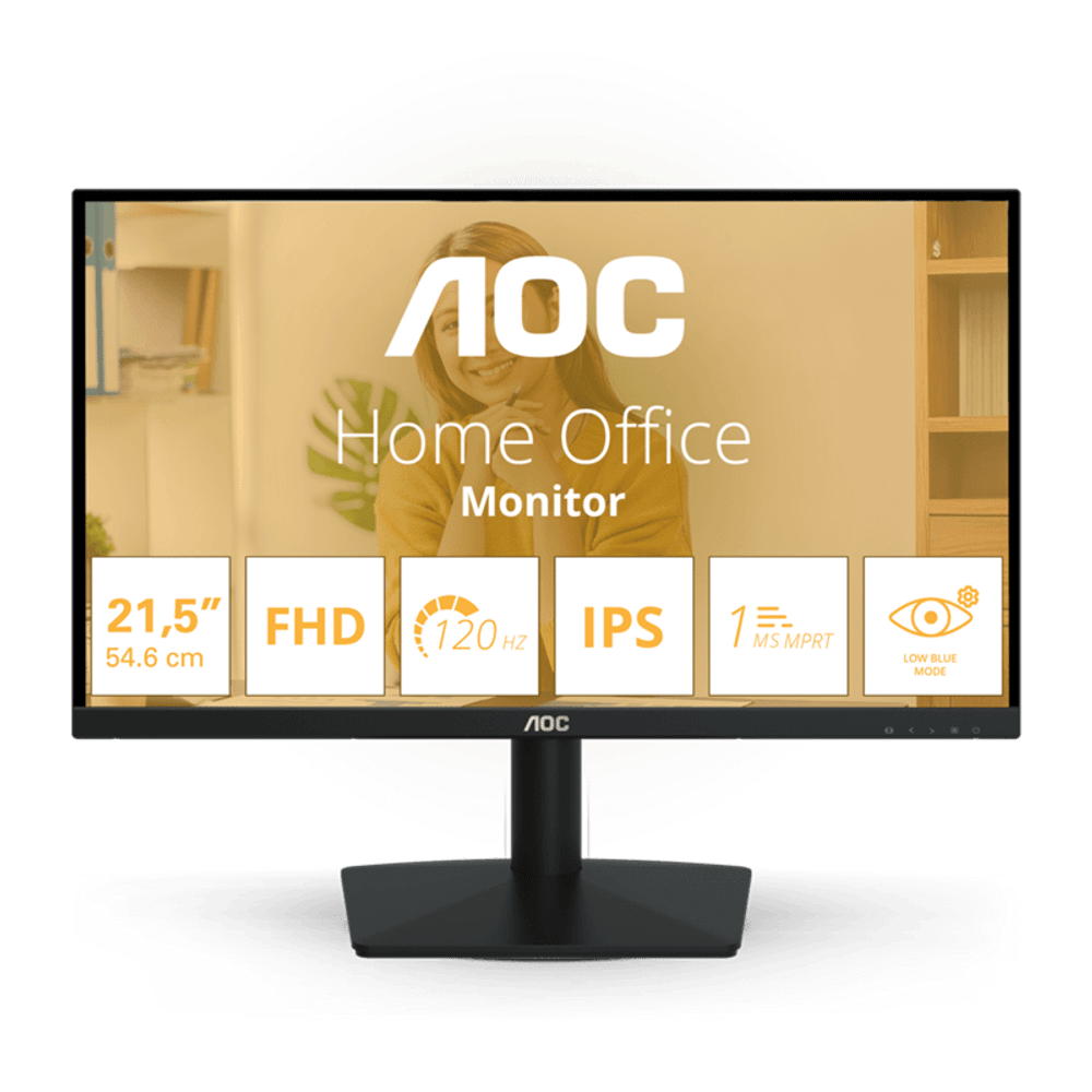Монитор 21.5" AOC 22B15H2/01 IPS 1920x1080 120Hz 4ms 250 cd/m2 1000:1 VGA HDMI Черный