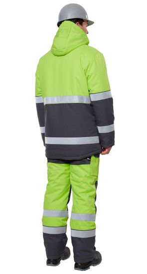 Костюм сигнальный "Крон" брюки (лимон/т.серый)