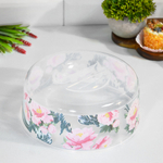 Крышка для СВЧ 25см "Bergamo. Сад пионов" (бесцветный)