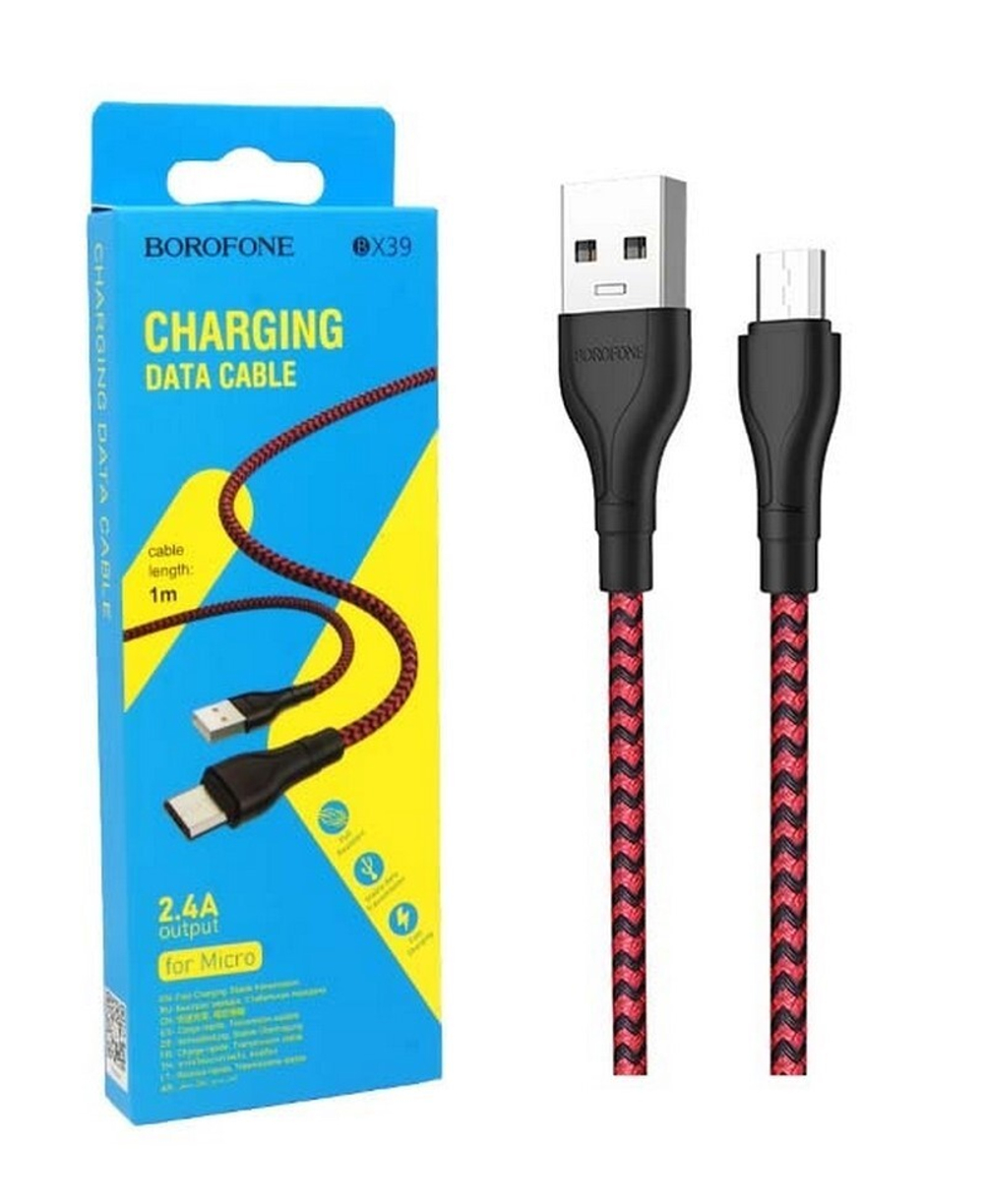 Кабель USB - Micro BOROFONE BX39 (красный) 1м