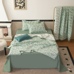 КПБ на резинке Сатин Aurora Veil AVR006, Евро, наволочки 50-70 2 шт, простынь 140*200*25