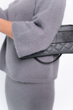 Серый джемпер со свободным рукавом Тамбовчанка