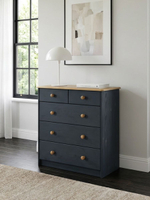 Комод 75х35х80 Хаба, с ящиками для одежды, деревянный, напольный, прикроватный, массив сосны, серый, Dipriz