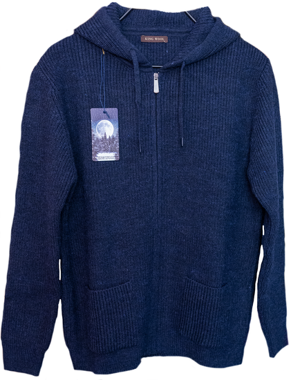 KING WOOL (Турция) из шерсти и кашемира на полном замке с капюшоном "СТАЛКЕР" Размеры (48-54)