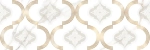 Декоративная плитка ALMA Ceramica DWU93UMB04R Umberto 30x90 бежевая / белая глянцевая с орнаментом