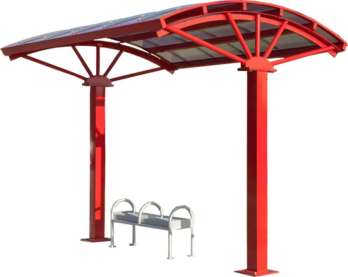 Остановочный павильон А-83 сотовый поликарбонат