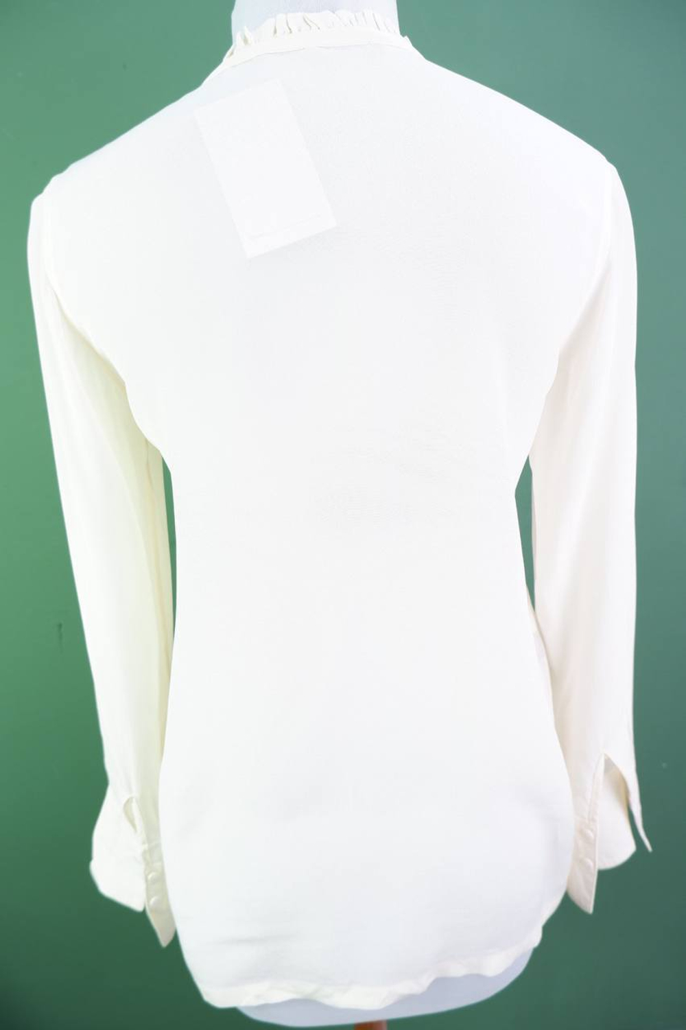 Блузка COMPTOIRDES COTONNIERS шелковая, в бежевом оттенке 40 размер