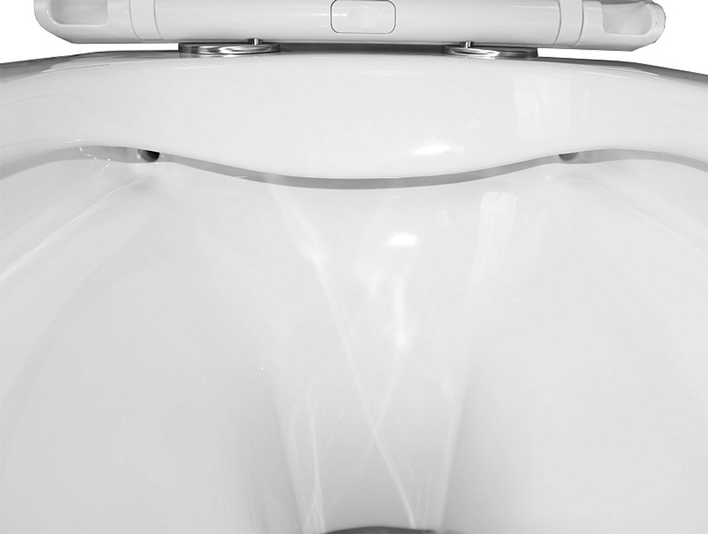 Унитаз подвесной PRO 370х490х360 безободковый, в комплекте с сидением микролифт (PRO-0001)