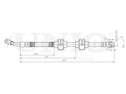 Шланг тормозной передний правый UNIO BRH-10079